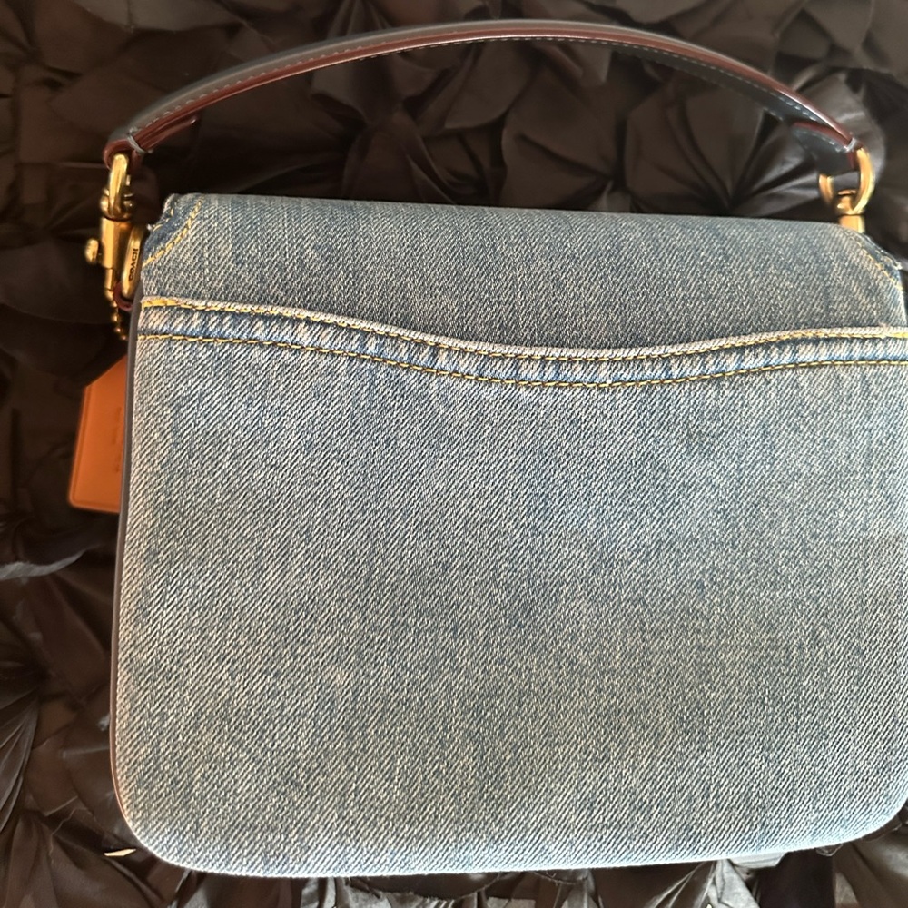 Coach Cassie Mini Blue Denim Crossbody - Picture 10 of 13
